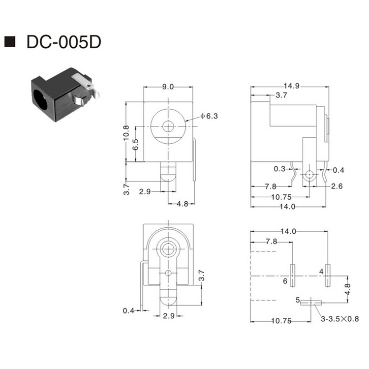 DC插座大電流