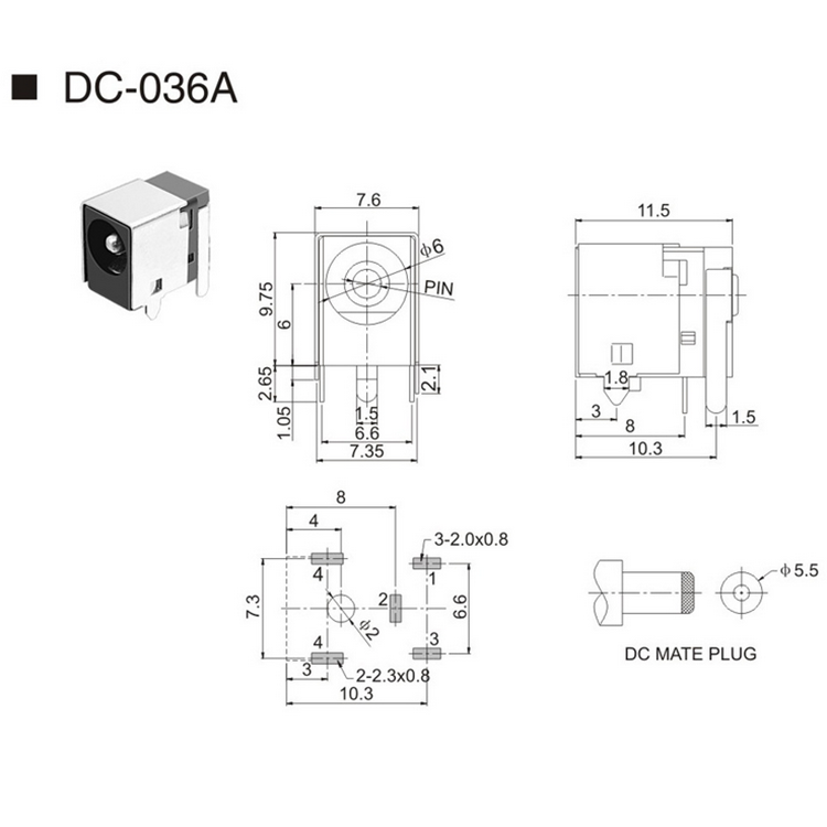 DC插座大電流