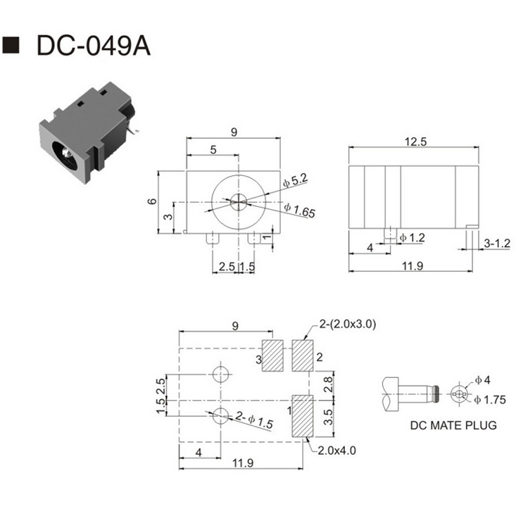 DC插座大電流